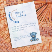 Vattenfärgspojkens baby shower blöja lotteri