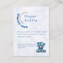 Vattenfärgspojkens baby shower blöja lotteri