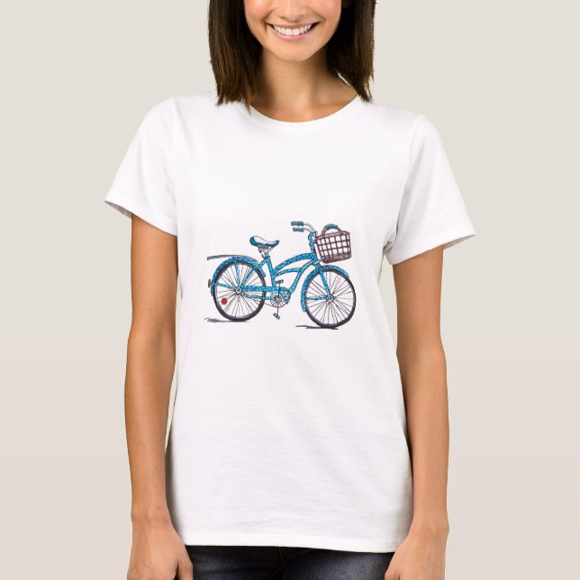 Vattenfärgspolka - punktcykel tee shirt (Framsida)