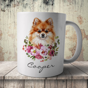 Vattenfärgspomeranian Kaffemugg