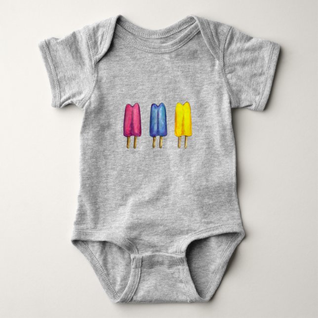 Vattenfärgspopsikler Två pop-poppops Ice Lollies Tee (Framsida)