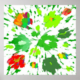 Vattenfärgspopup-Blommigt Poster