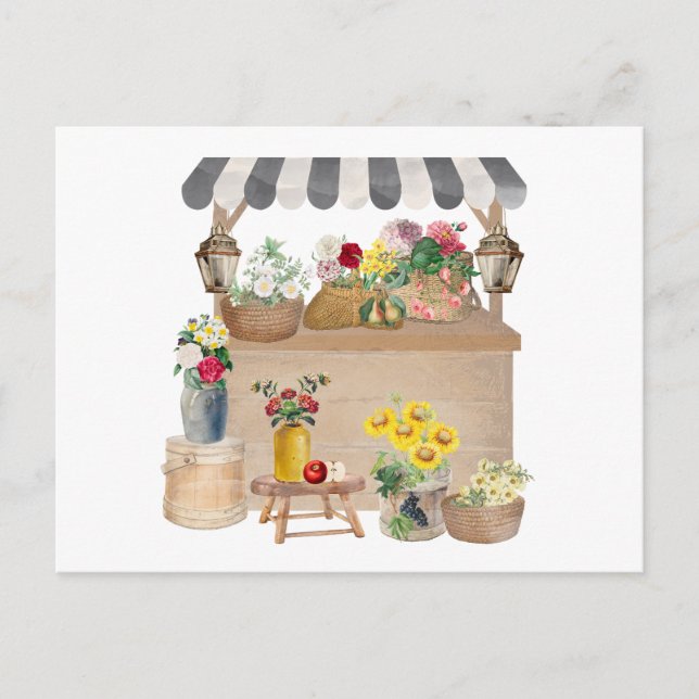 Vattenfärgsproducenters marknadsfriare konsthög vykort (Framsida)