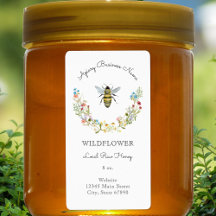 Vattenfärgsprodukt Wildblomhonungsbiprodukt