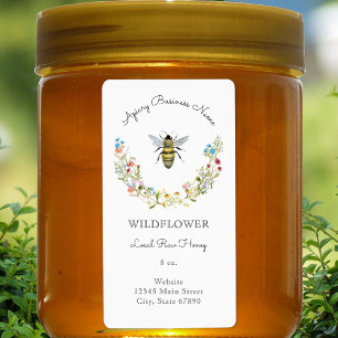 Vattenfärgsprodukt Wildblomhonungsbiprodukt Fraktsedel