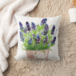 Vattenfärgsprogram, Blommigt Lavender Kudde