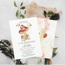 Vattenfärgsprogram Elegant Woodland Party Baby Sho