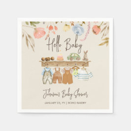 Vattenfärgsprogram Hej Baby Boho Nursery Baby Show Pappersservett