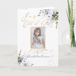 Vattenfärgsprogram Lila Eucalyptus LDS Baptism Pro Helgkort
