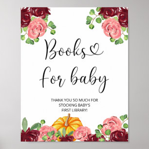 Vattenfärgspumpa, fall bokar för baby poster
