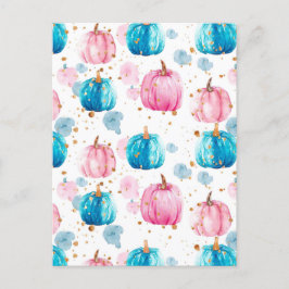 vattenfärgspumpfall mönster vykort