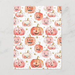 vattenfärgspumpfall mönster vykort