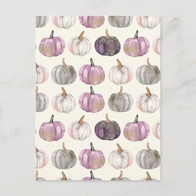 vattenfärgspumpfall mönster vykort (Framsida)