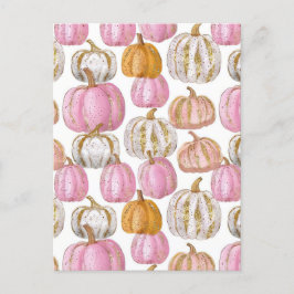 vattenfärgspumpfall mönster vykort