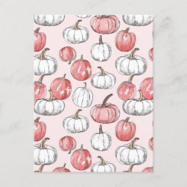 vattenfärgspumpfall mönster vykort