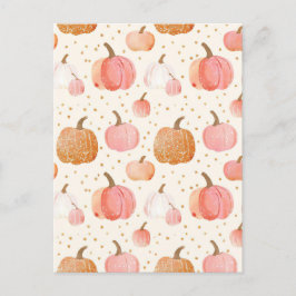 vattenfärgspumpfall mönster vykort