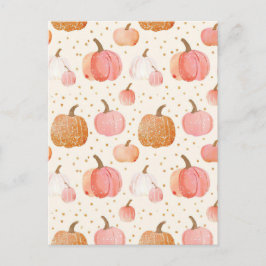 vattenfärgspumpfall mönster vykort