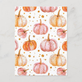 vattenfärgspumpfall mönster vykort