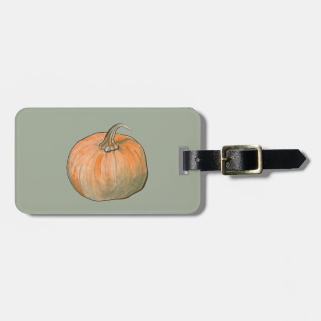 Vattenfärgspumpkin Bagagebricka (Horisontell Framsida)