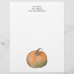 Vattenfärgspumpkin Brevhuvud