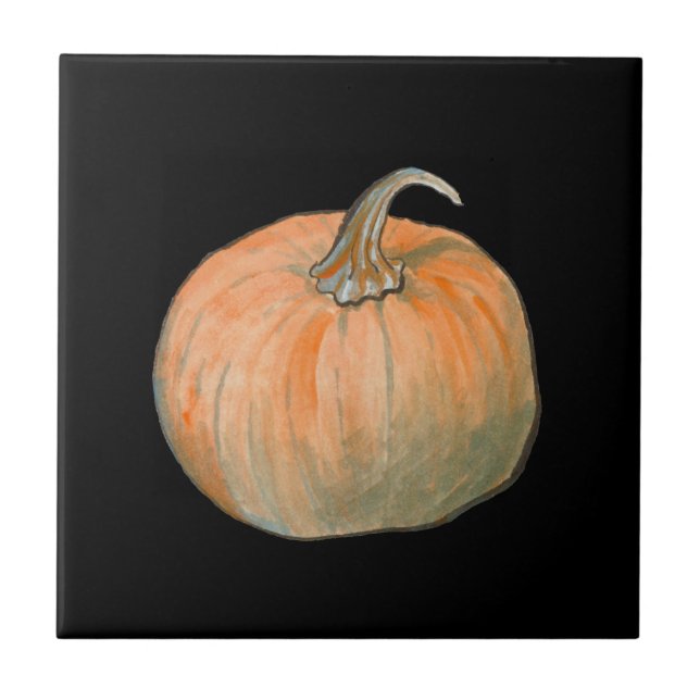Vattenfärgspumpkin Kakelplatta (Framsidan)