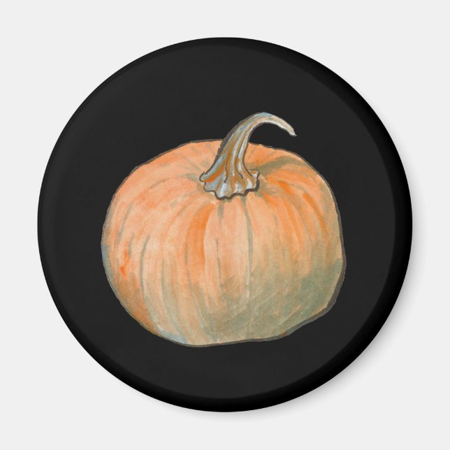 Vattenfärgspumpkin Magnet (Framsidan)