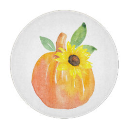 Vattenfärgspumpkin och solros