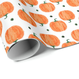 Vattenfärgspumpkin Presentpapper