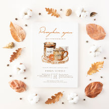 Vattenfärgspumpkin Spice Baby Shower