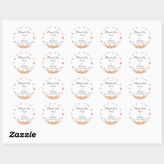 Vattenfärgspumpkin Tack Classic Round Sticker Runt Klistermärke