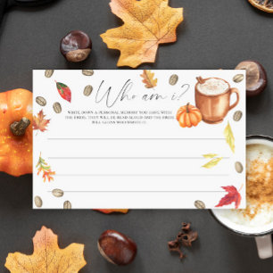 Vattenfärgspumpkinkaffe Vem är jag? Brevpapper