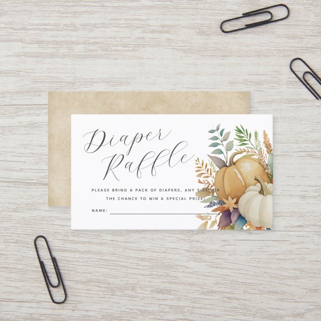 vattenfärgspumpor, blöjkort visitkort (Fram/Back In Situ)