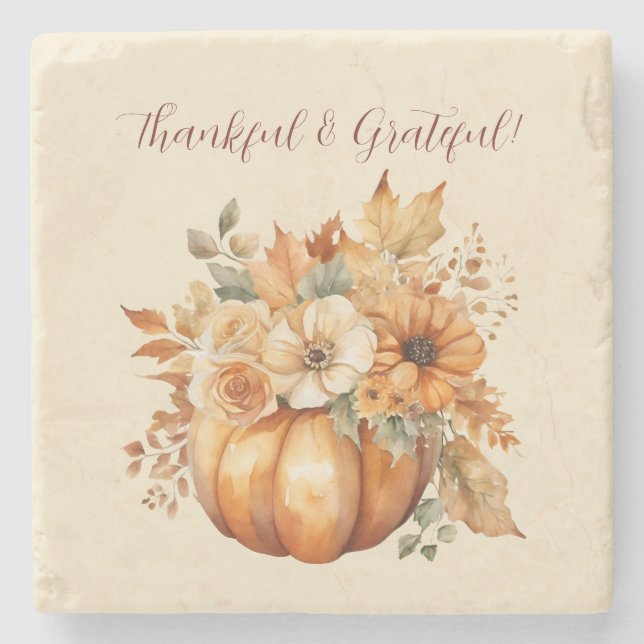 Vattenfärgspumpor, Blommigt design- Stenunderlägg (Framsidan)