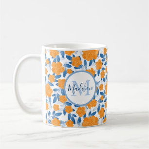Vattenfärgspumpor och Löv Mönster Kaffemugg