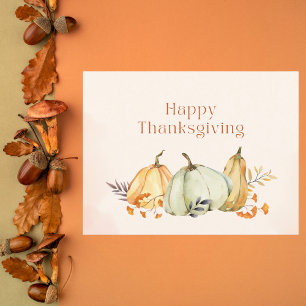 Vattenfärgspumpor och Thanksgiving av flytande fär Vykort