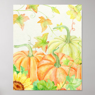 Vattenfärgspumpor Poster