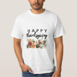 Vattenfärgspumpor skörd happy thanksgiving t shirt<br><div class="desc">Happy thanksgiving helgdag med vattenfärgspumpor för höstpumpa med blommigt.</div>