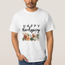 Vattenfärgspumpor skörd happy thanksgiving t shirt