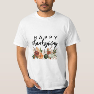 Vattenfärgspumpor skörd happy thanksgiving t shirt