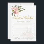 Vattenfärgsråd  blommigt och Guld råd för Bride<br><div class="desc">Trendigets vattenfärgsråd för blommigt  och Guld Bröllop för Möhippa för kort som ska visas med anpassade för elegant handskriftstypografi i enlighet med dina specifikationer.</div>