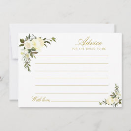 vattenfärgsråd för elfenben blommigt rådkort