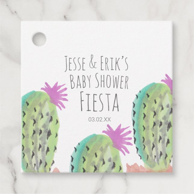 Vattenfärgsräknare Plans för handmålade babyskor Gåvor Etiketter (Framsida)