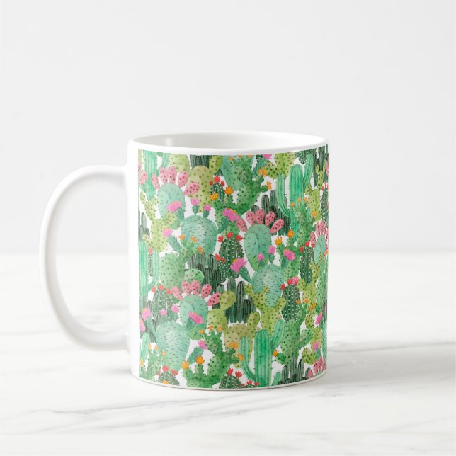 Vattenfärgsräknare utan mönster kaffemugg (Vänster)