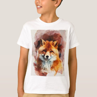 vattenfärgsräv t shirt