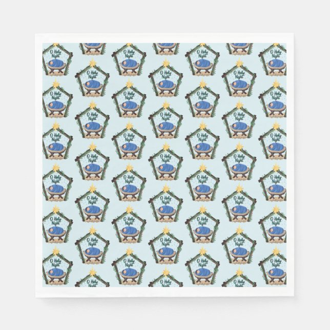 Vattenfärgsrealitet - jul pappersservett (Framsidan)