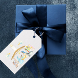Vattenfärgsrealitet - jul presentetikett