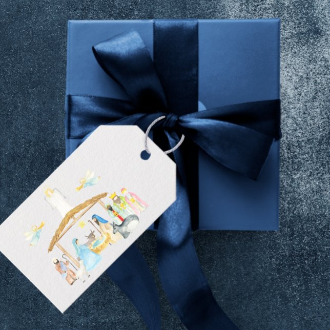 Vattenfärgsrealitet - jul presentetikett (Skapare uppladdad)