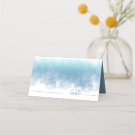 Vattenfärgsreflektioner Bord Dusty Blue ID774 Placeringskort