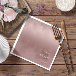 Vattenfärgsreflektioner Bröllop Cinnamon Ro ID774 Pappersservett