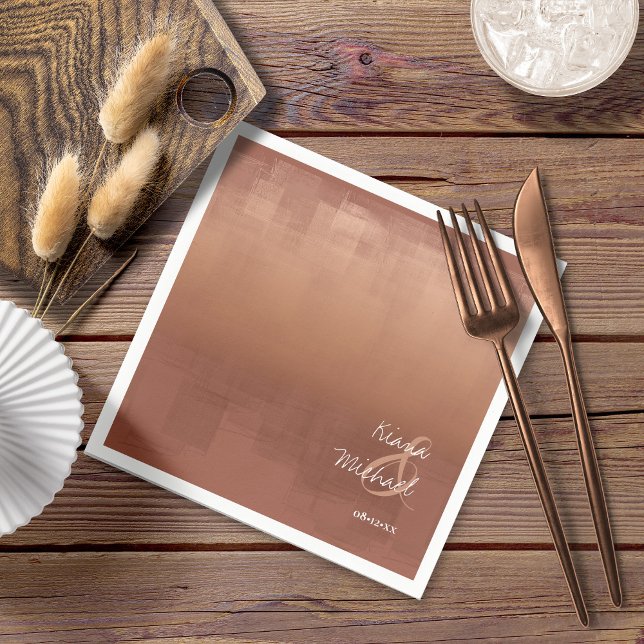 Vattenfärgsreflektioner Bröllop Clay ID774 Pappersservett (Skapare uppladdad)